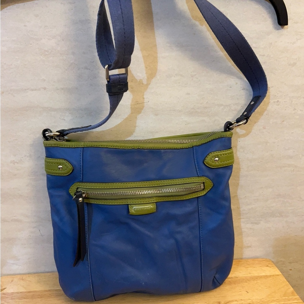 Blue and Green Crossbody Shoulder Bag - Brand Unknown